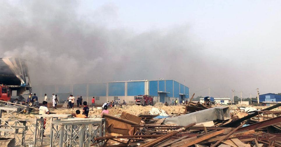 मोरङको राठी इन्डष्ट्रिजमा आगलागी