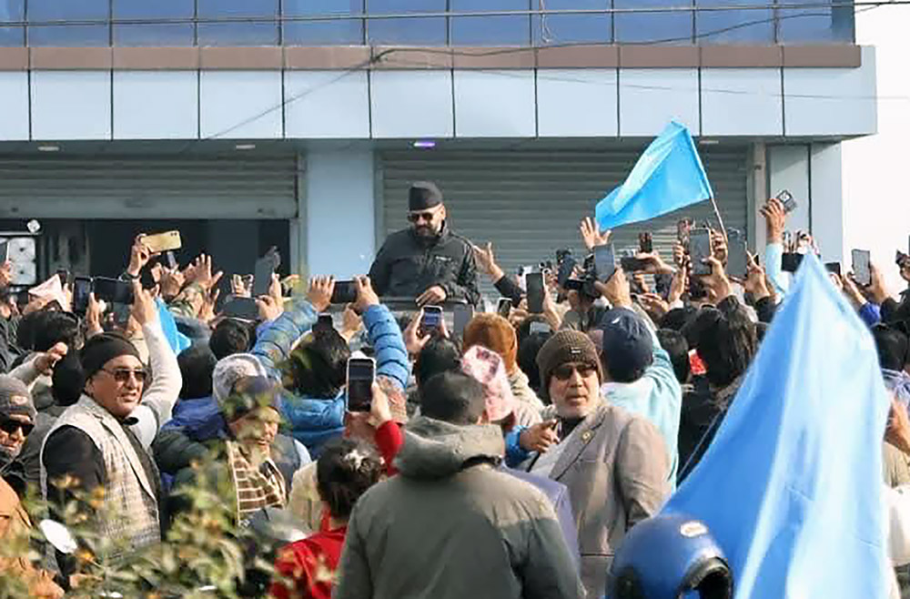 धनगढीमा बालेनको भव्य स्वागत