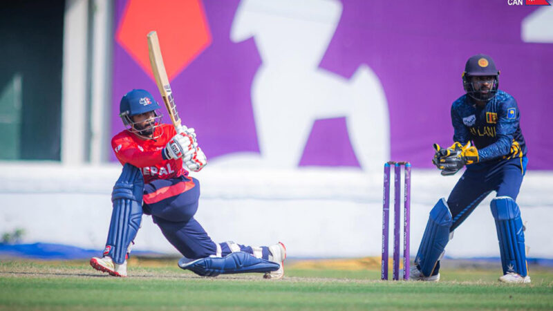 नेपाली राष्ट्रिय क्रिकेट टिम पहिलो अभ्यास खेलमा श्रीलंका ए सँग पराजित