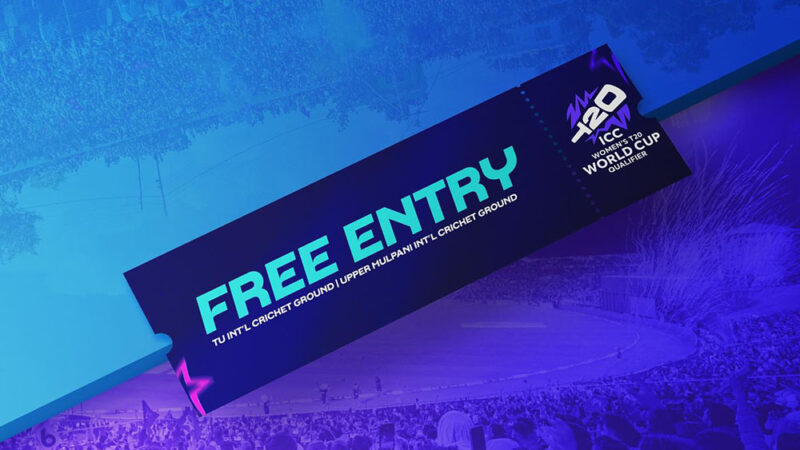 महिला टी-२० विश्वकपको ग्लोबल क्वालिफायरमा दर्शकलाई नि: शुल्क प्रवेश