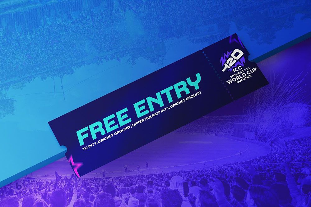 महिला टी-२० विश्वकपको ग्लोबल क्वालिफायरमा दर्शकलाई नि: शुल्क प्रवेश