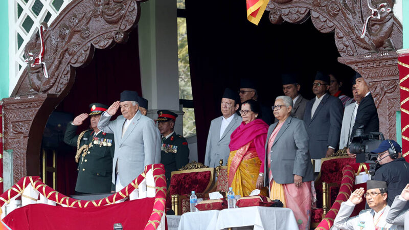 टुँडिखेलमा आयोजित सेना दिवसको विशेष कार्यक्रम, राष्ट्रपति, प्रधानमन्त्रीसहित विशिष्टहरु सहभागी