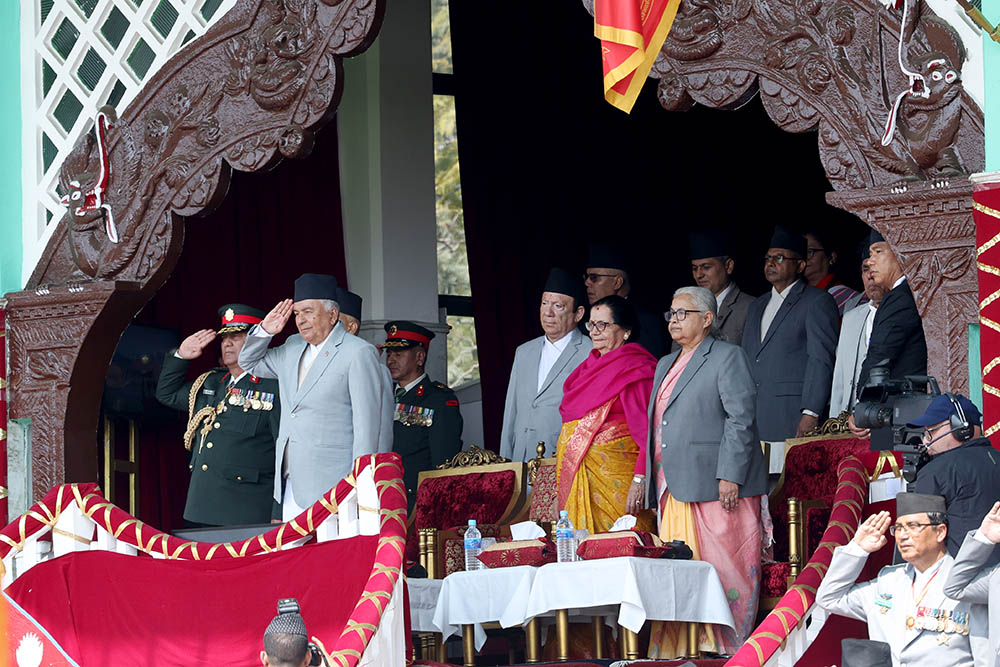 टुँडिखेलमा आयोजित सेना दिवसको विशेष कार्यक्रम, राष्ट्रपति, प्रधानमन्त्रीसहित विशिष्टहरु सहभागी