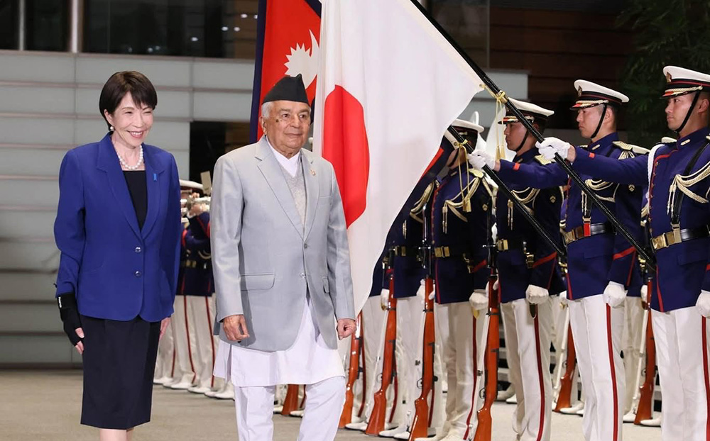 राष्ट्रपति पौडेललाई जापानमा ‘गार्ड अफ अनर’