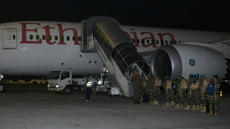 कङ्गोस्थित संयुक्त राष्ट्रसंघीय मिसनमा नेपाली शान्ति सैनिकको अदलीबदली