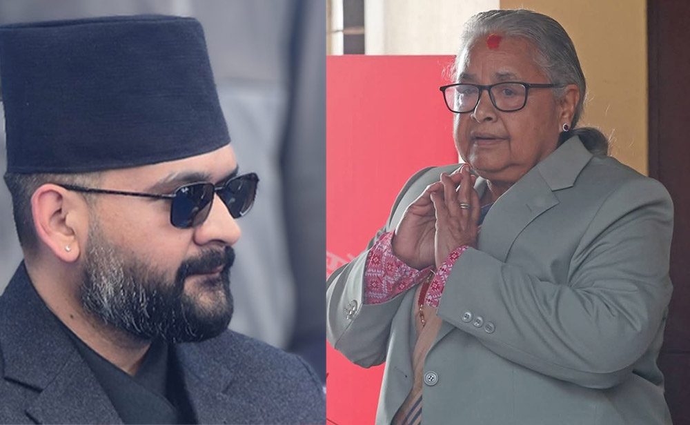 बालेनले प्रधानमन्त्री कार्कीलाई भने- ‘ हजुरको नेतृत्वमा आज लोकतन्त्रले जितेको छ l ‘