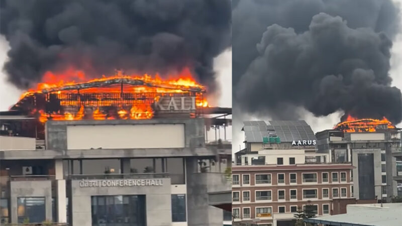 ललितपुरस्थित दाउरा थकाली रेष्टुरेष्टको आगलागी नियन्त्रणमा